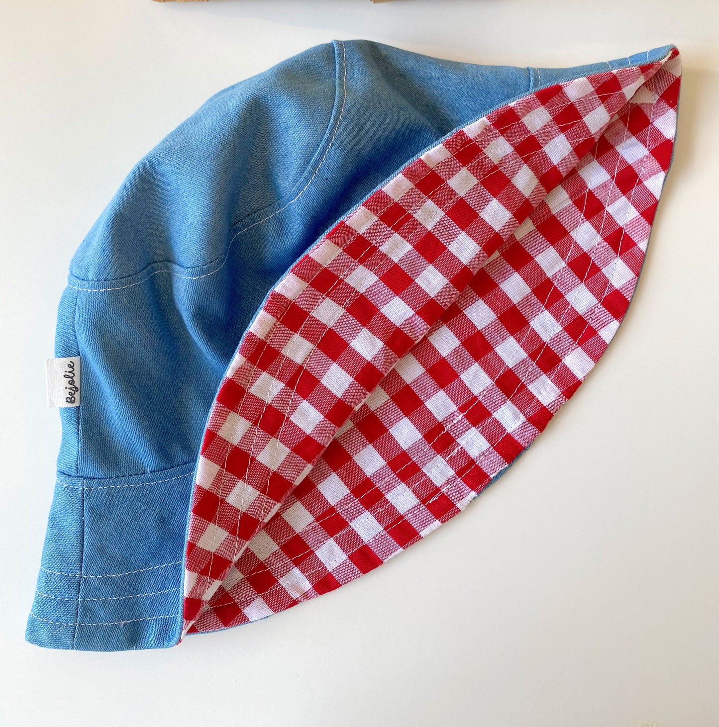Cappellino Denim Vichy
