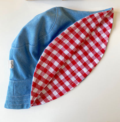 Cappellino Denim Vichy